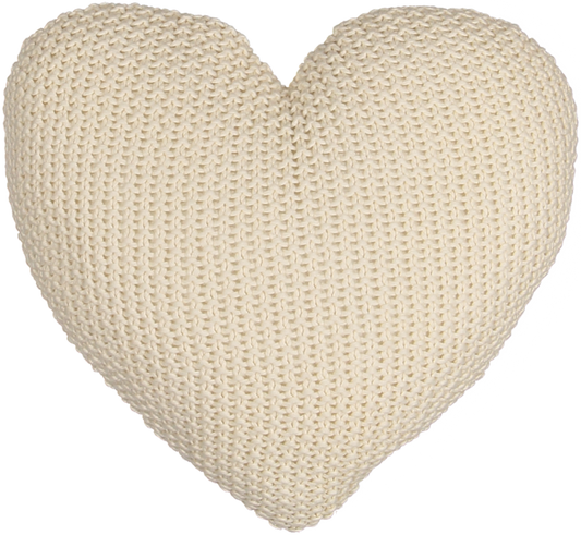 Heart Cushion-BL13-Ecru is